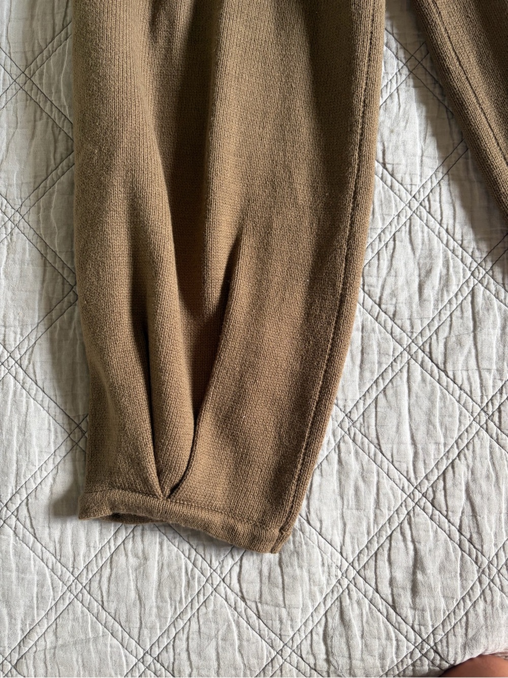 Roolee Cream and Brown Striped Knit Top with Pocket - Picture 6 of 15